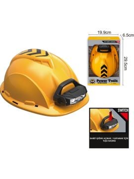 Oyuncak Işıklı Baret Kafa Lambalı Koruyucu Kask