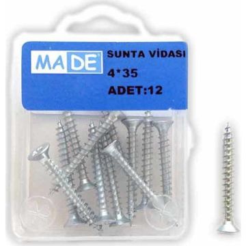 Made Sunta Vidası 4x35 mm (1 Kutu/12 Adet)