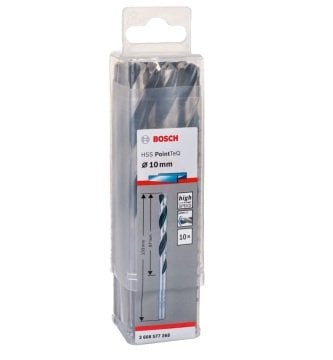 Bosch Metal Matkap Ucu HSS PointTeQ (DIN 338) 10,0 mm (10 Adet) - 2608577268