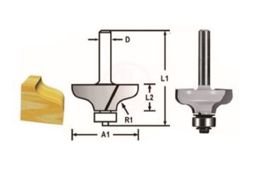 Makita Freze Ucu Rulmanlı Yuvarlama Bıçağı (Çift Bıçak) 8x38,1x58,9 mm (D-48789)