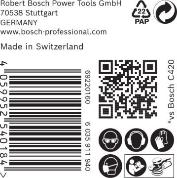 Bosch Ağ Zımpara Expert M480 125 Mm 80 Kum 50 Li Paket - 2608900680