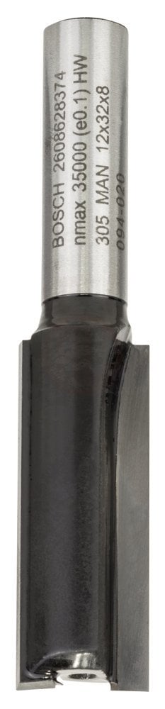 Bosch Çift Oluklu Düz Freze Ucu Standard For Wood 8x12x62 mm - 2608628374
