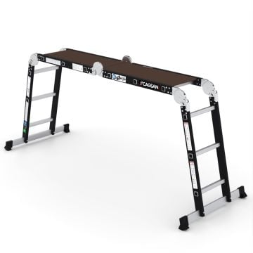 Çağsan QUADRO Premium Çok Amaçlı  Platformlu Merdiven 12 Basamaklı - AK011-PRE