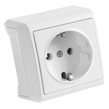 Viko Vera Serisi Beyaz Topraklı Priz Çarpma Karşıtı Örtücü