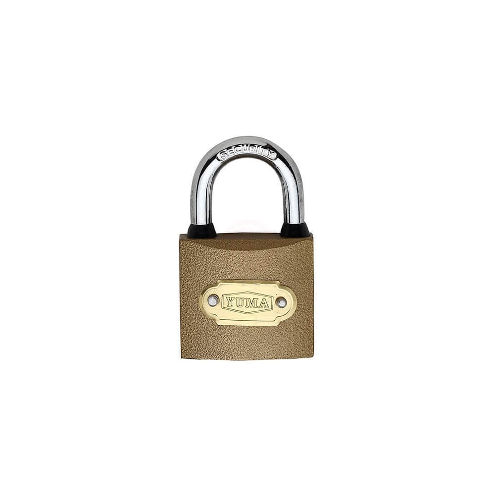 Yuma Kilit Asma Kilit Sarı Boyalı Döküm 38 mm - YM-1038B