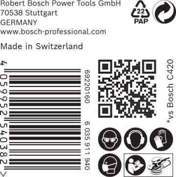 Bosch Ağ Zımpara Expert M480 150 Mm 120 Kum 50 Li Paket - 2608900700