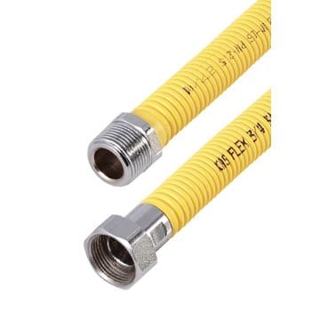 KAS SN Gaz Flex Makaronlu Paslanmaz (13890) 3/4 İnç - 3/4 İnç 120 Cm