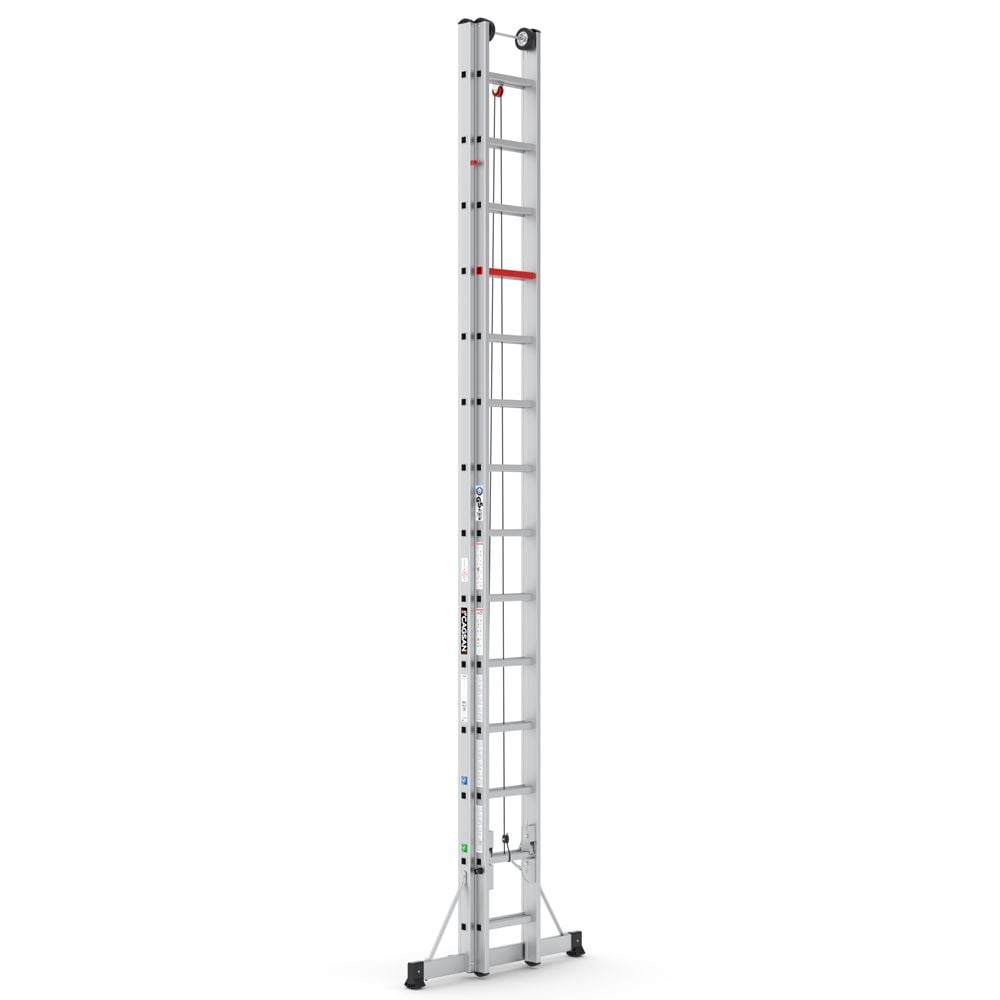 Çağsan İpli ve Makaralı Alüminyum Merdiven 2x14 Basamaklı - M1008