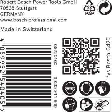 Bosch Ağ Zımpara Expert M480 150 Mm 180 Kum 50 Li Paket - 2608900702