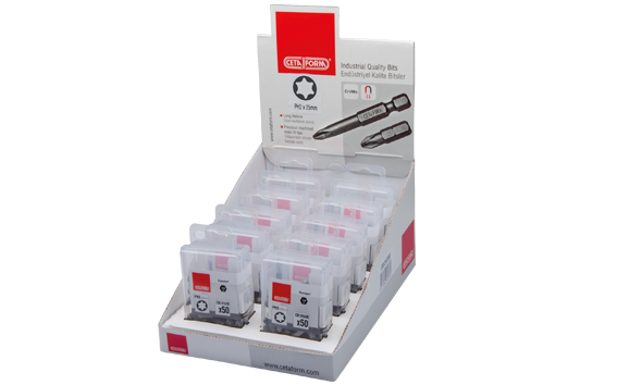 Ceta Form 500 Parça 1/4 İnç Torx Bits Uç Toptan Paketi Cb/808B (T20 X 25 Mm)