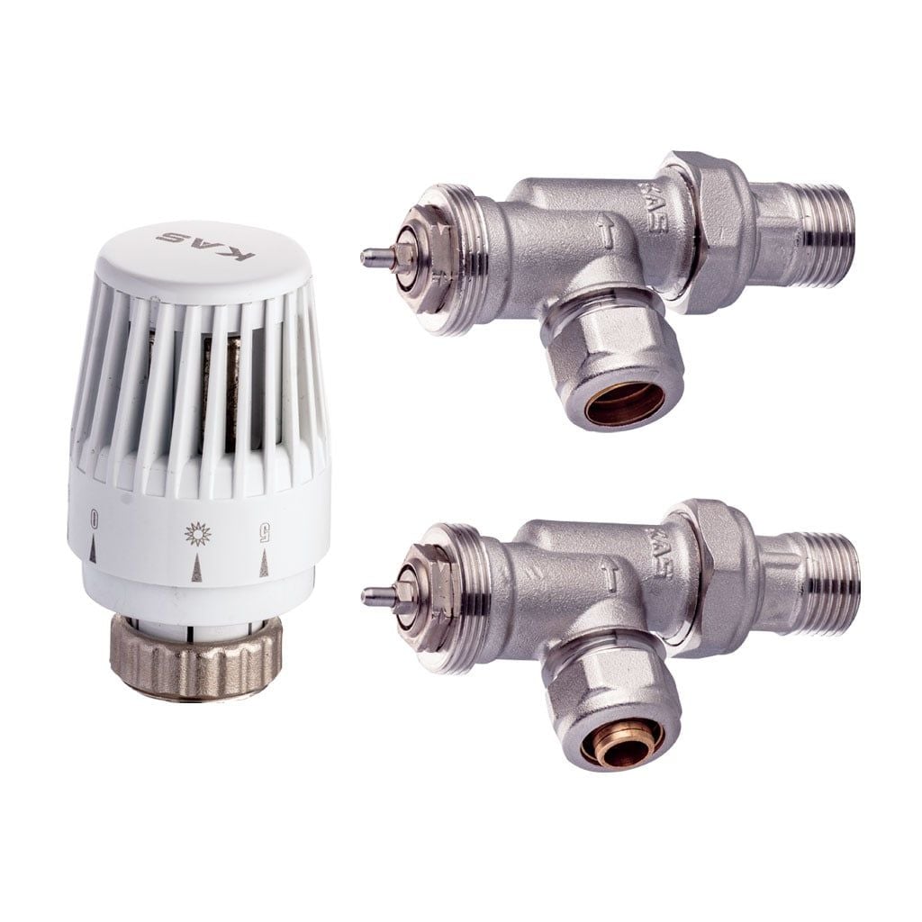 KAS Termostatik Vana Eksenel PEX-B Bağlantılı 16x2 1/2 İnç