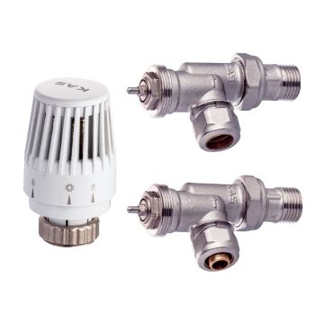 KAS Termostatik Vana Eksenel PEX-B Bağlantılı 16x2 1/2 İnç