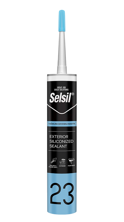 Selsil Yağmura Dayanıklı Akrilik Mastik 485 Gr Kahve