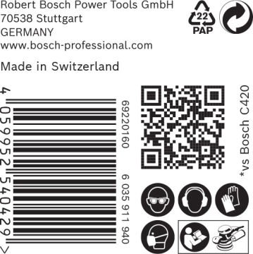Bosch Ağ Zımpara Expert M480 150 Mm 240 Kum 50 Li Paket - 2608900704