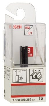Bosch Çift Oluklu Düz Freze Ucu Standard For Wood 8x9x51 mm - 2608628382