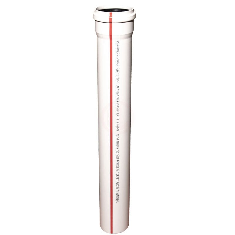 Plastherm PVC Atık Su Borusu (Tip 1 - 3,2 mm) 110x1000 mm - PV011100400