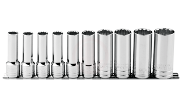 Ceta Form 10 Parça 1/4 İnç 12 Köşe (Yıldız) Derin Lokma Anahtar Tk. Sae