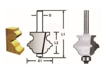 Makita Freze Ucu Rulmanlı Multi Profil Bıçağı (Çift Bıçak) 12x57,2x102,6 mm (D-48876)