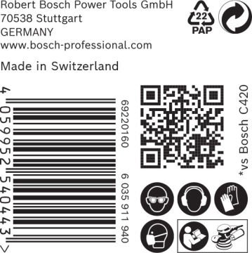 Bosch Ağ Zımpara Expert M480 150 Mm 400 Kum 50 Li Paket - 2608900706