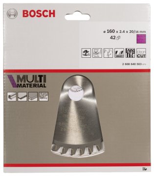 Bosch Daire Testere Bıçağı Multi Material 160x20 mm 42 Diş - 2608640503