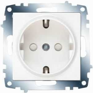 Viko Meridian - Karre Serisi Beyaz Topraklı Priz