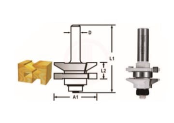 Makita Freze Ucu Rulmanlı Rustik Çerçeve Kapak Bıçağı (Çift Bıçak) 12x41x78,5 mm (D-48882)