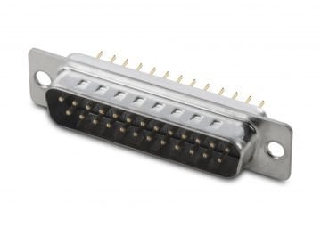 Assmann D-Sub, 25 Pin, Erkek, Düz Pcb İçin, Kalaylı Gövde