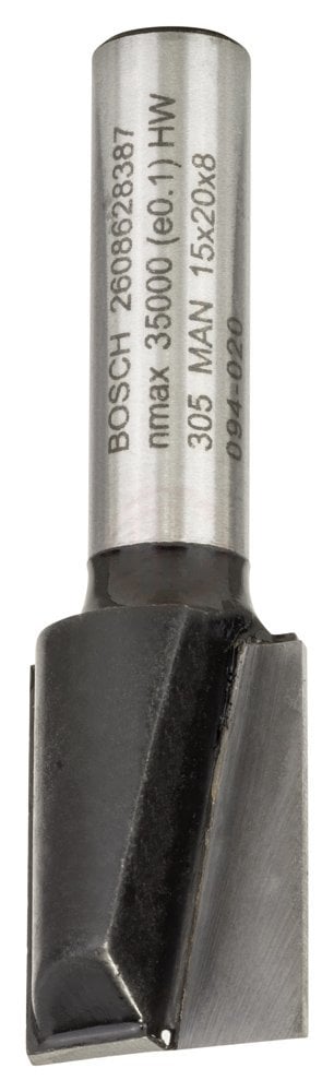Bosch Çift Oluklu Düz Freze Ucu Standard For Wood 8x15x51 mm - 2608628387