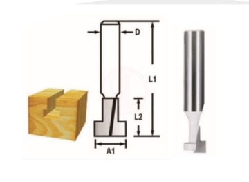 Makita Freze Ucu Fitil Bıçağı (Çift Bıçak) 8x9,5x48 mm (D-48907)