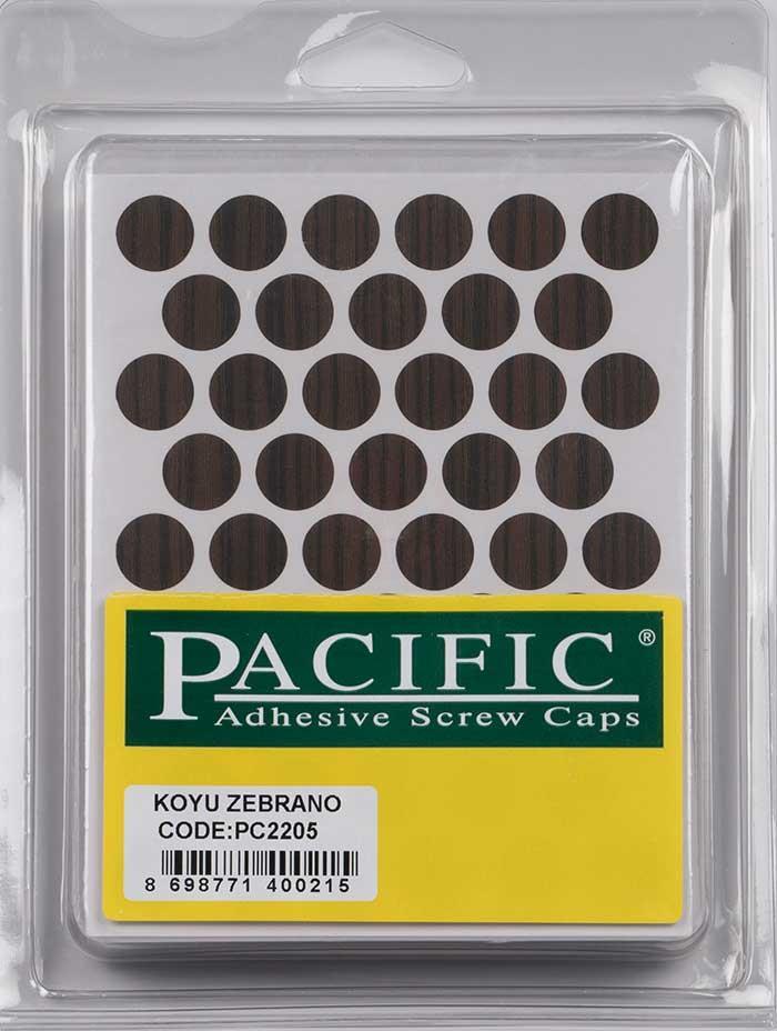 Pacific Koyu Zebrano Yapışkanlı Tapa 14 mm - PC2205