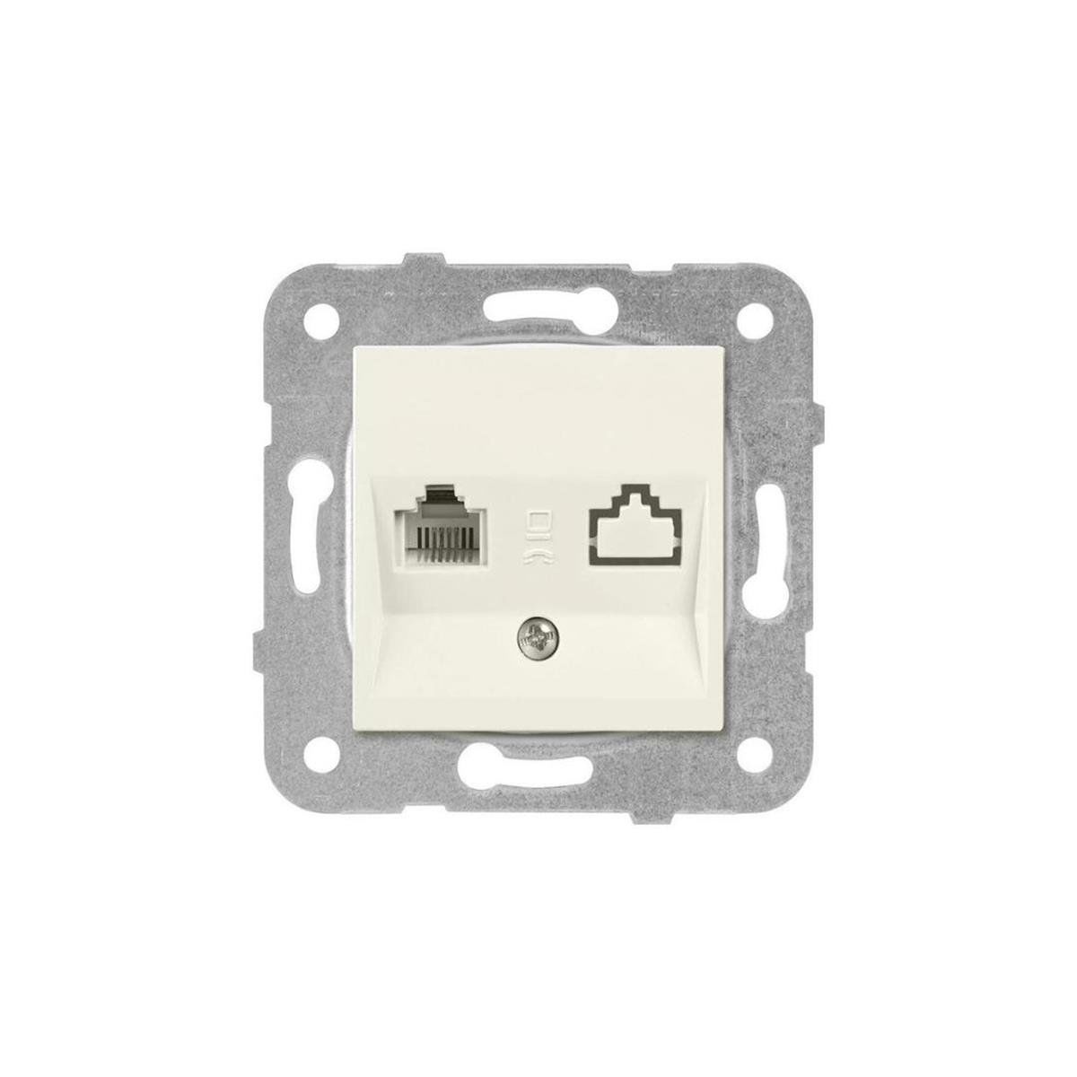 Viko Meridian - Karre Serisi Krem Nümeris Telefon Prizi Rj11