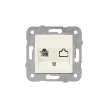 Viko Meridian - Karre Serisi Krem Nümeris Telefon Prizi Rj11