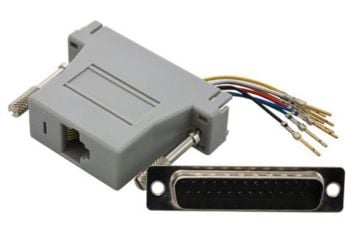 Assmann Modüler Adaptör (Coupler), Db25 Erkek Rj45 Dişi, Bej Renk