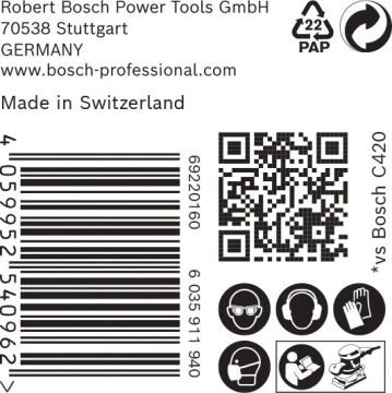 Bosch Ağ Zımpara Expert M480 93x186 mm 240 Kum (50 Adet) - 2608900758
