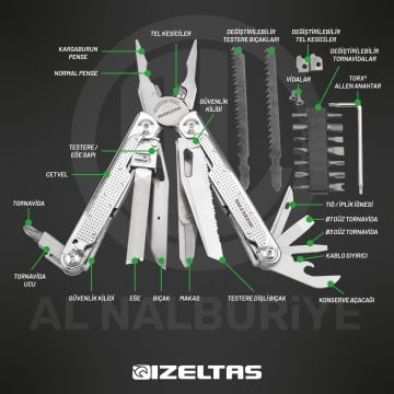 İzeltaş Multi Tool Pro 15 Fonksiyonlu 180 MM - 14000005269