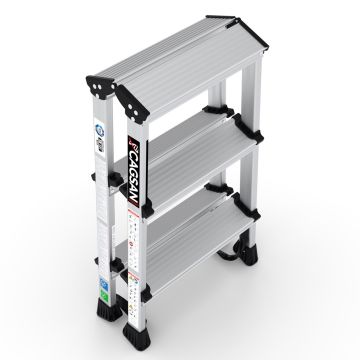 Çağsan Olimpos Çift Çıkışlı Alüminyum Merdiven 3 Basamaklı - OL3