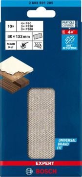 Bosch Ağ Zımpara Expert M480 Set 80x133 mm (10 Adet) - 2608901205