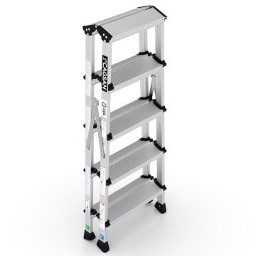 Çağsan Olimpos Çift Çıkışlı Alüminyum Merdiven 5 Basamaklı - OL5