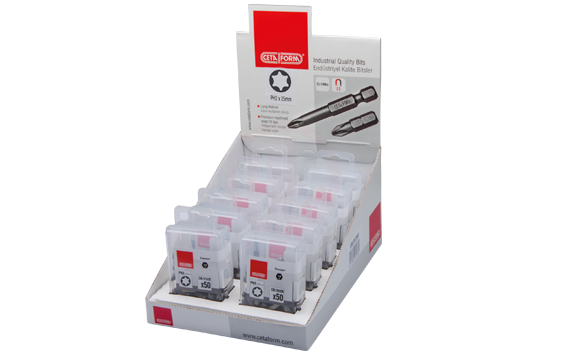 Ceta Form 500 Parça 1/4 İnç Torx Bits Uç Toptan Paketi Cb/809B (T25 X 25 Mm)