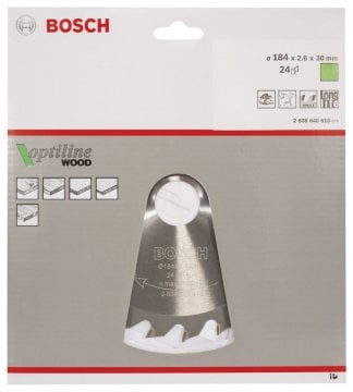 Bosch Daire Testere Bıçağı Optiline Wood 184x30 mm 24 Diş - 2608640610