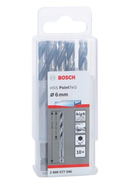Bosch Metal Matkap Ucu HSS PointTeQ 1/4 İnç Altıgen Şaft 6,0 mm (10 Adet) - 2608577546