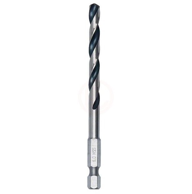 Bosch Metal Matkap Ucu HSS PointTeQ 1/4 İnç Altıgen Şaft 6,0 mm (10 Adet) - 2608577546