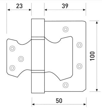 Yüksel Kelebek Çelik Menteşe (206) Statik Kaplama 10 Cm