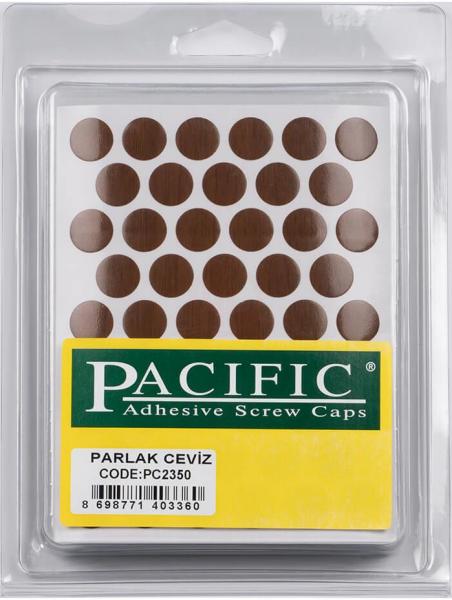 Pacific Parlak Ceviz Yapışkanlı Tapa 14 mm - PC2350