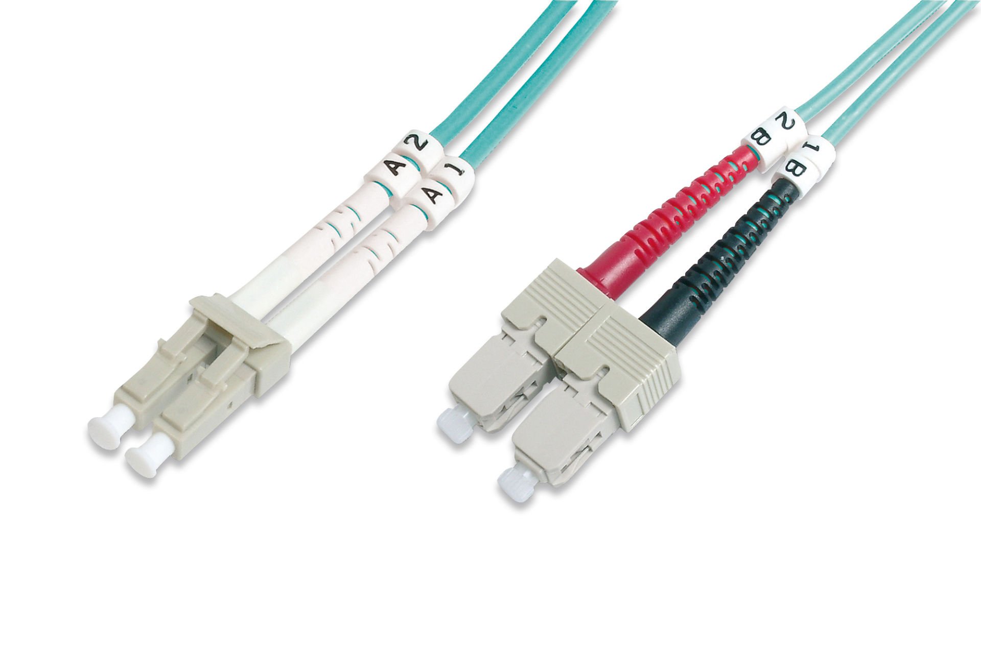 Assmann Digitus Lc-Sc Fiber Optik Patch Kablo, 20 Mt, Multimode, Duplex, 50/125, Om3