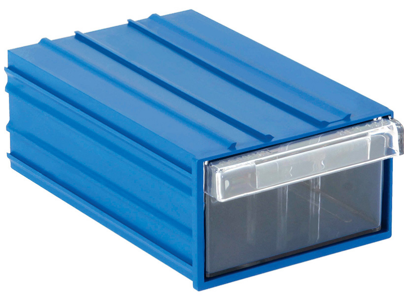 Sembol Plastik Çekmeceli Kutu Dış Çekmece Mavi Şeffaf (105)