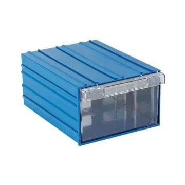 Sembol Plastik Çekmeceli Kutu Dış Çekmece Mavi Şeffaf (175)