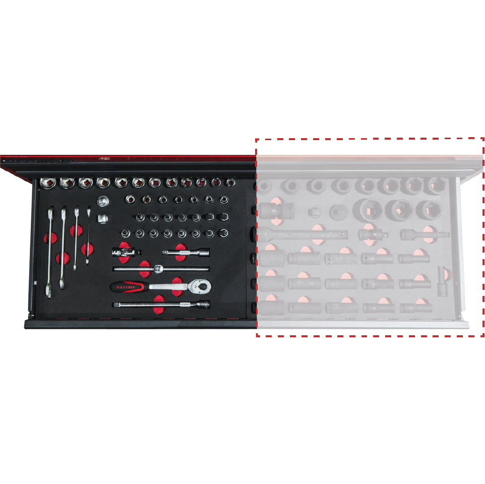 İzeltaş Grand Master Takım Dolabı 5. Çekmece Sol 45 Parça