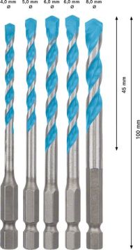 Bosch Çok Amaçlı Matkap Ucu Expert HEX-9 MC Set (5 Parça) - 2608900585
