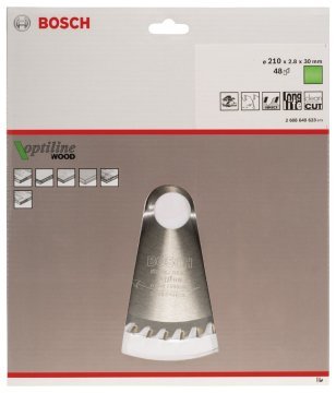 Bosch Daire Testere Bıçağı Optiline Wood 210x30 mm 48 Diş (2,8/1,8 mm) - 2608640623